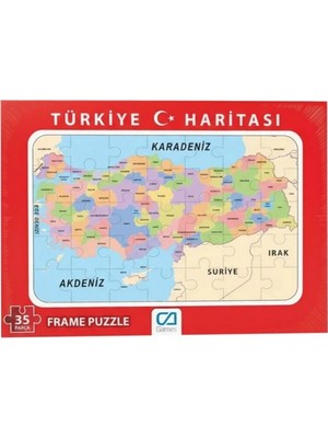 Senka Mey Ithalat® Türkiye Haritası Frame Puzzle 35 Parça