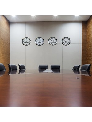 Senka Mey Ithalat® Krom Seri 36 cm Metal Dünya Saatleri (4’lü Set)