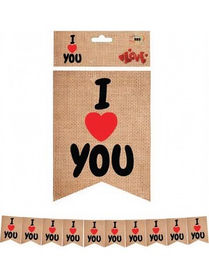 Deha Parti Kağıt Banner Sıralı Kırlangıç Model I Love You Evlilik Teklifi Yıldönümü Süsleri