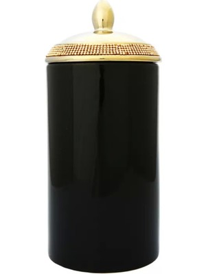 PremiumPort Büyük Boy Seramik Kapaklı Vazo, 15X34 Cm, Şık ve Modern Tasarım