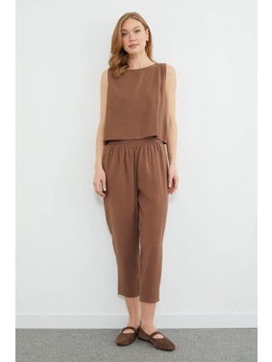 FullaModa Basic Beli Lastikli Salaş 2 Li Takım