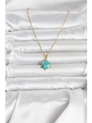 Senka Mey Ithalat® 316L Çelik Zincir Gold Renk Kaplumbağa Model Kadın Kolye