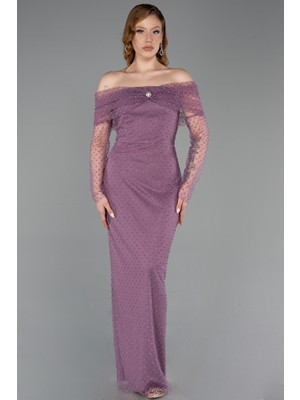 Abiyefon Straplez Portatif Yaka Uzun Boncuklu Abiye ABU5550