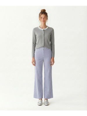 Yargıcı Düz Yüksek Bel Pantolon