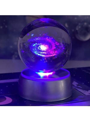 PremiumPort Parlak Işıklı Cam Küre, Yıldızlı Gece Dekorasyonu ve Hediye Seçeneği