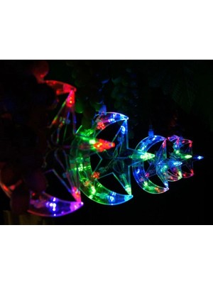 Senka Mey Ithalat® Ay-Yıldız Tasarımlı 20 Ledli Dekor Ası (4 Mt)