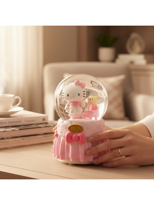 PremiumPort Renkli Işıklı Müzikli Püskürtmeli Büyük Kar Küresi, Ortamınıza Neşe Katar