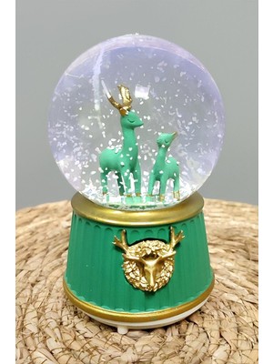 PremiumPort Pilli Müzikli Işıklı Kar Küresi, Orta Boy, Dekoratif ve Şık Tasarım