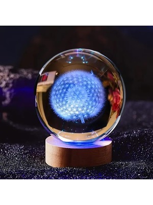PremiumPort 3D Renk Değiştiren Kristal Cam Kar Küresi ve LED Işık Seti
