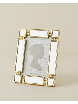 English Home Mona Polyresin Çerçeve 13X18 cm Beyaz-Gold