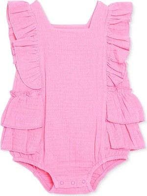 Hellobaby Kız Bebek Body Çıtçıtlı Modelli Yaka Atlet