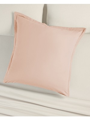 English Home Plain Pamuklu Oxford Tekli Yastık Kılıfı 80X80 cm Toz Pembe
