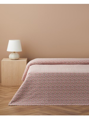 English Home Berry Garden Baskılı Pamuklu Çift Kişilik Pike 200X220 cm Kırmızı