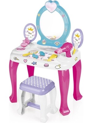 Senka Mey Ithalat® 2568 Unicorn Makyaj Masası ve Tabure Seti -Dolu