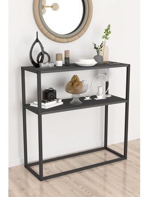 Feyza Design Metal Ayaklı Dekoratif Dresuar - Gri, 90X90 cm