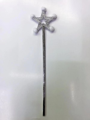 Senka Mey Ithalat® Yıldız Peri Asası Sihirli Değnek Beyaz Ponponlu