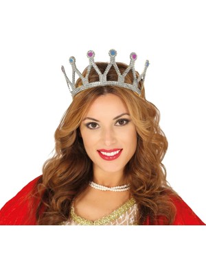 Senka Mey Ithalat® Rönesans Kostümlü Kraliyet Ortaçağ Gümüş Kraliçe Prenses Tacı