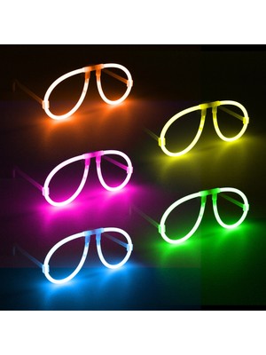 Senka Mey Ithalat® Neon Glow Fosfor Gözlük – Festival &amp; Parti (12&amp;#39;li Set)