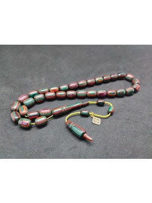 İskeçe Tesbih Hali̇l Hi̇lmi̇ Usta Eseri̇ Nadi̇r Tür Iri̇ Boy Doğal Kafur Ağacı