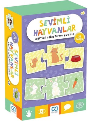 Senka Mey Ithalat® Sevimli Hayvanlar Eğitici Eşleştirme Puzzle 36 Parça
