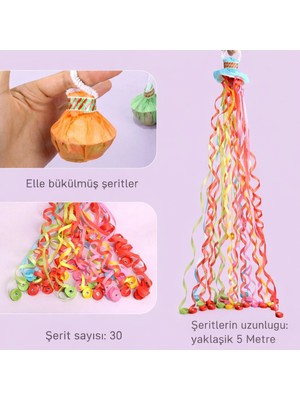 Senka Mey Ithalat® 30 Şeritli Renkli Elle Atılan Konfeti – 5 Metre Uzayan Şerit Konfeti 1 Adet