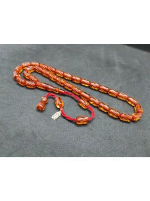 İskeçe Tesbih Dabbas Usta Eseri̇ El Boy Ful Kalem Oyma Ateş-I Kehri̇bar