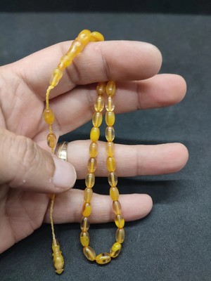 İskeçe Tesbih Darabacı Abdullah Usta Eseri̇ Bi̇lek Boy Sıkma Kehri̇bar