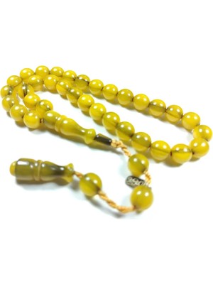 İskeçe Tesbih Dabbas Usta Işi̇ Imzalı (Imzası Gümüştür) Sıkma Kehri̇bar