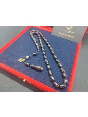 İskeçe Tesbih Hakan Kaya Usta Eseri̇ Vıp Kutulu 19.15 Gr. Yusur-I (Si̇yah Mercan)