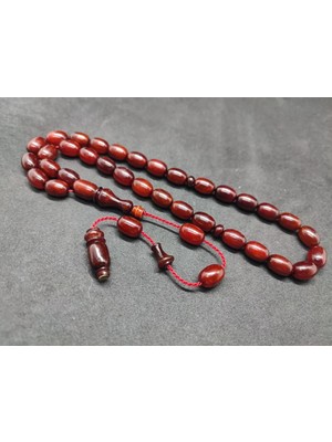 İskeçe Tesbih Isa Balkaya Usta Eseri̇  Eski̇ Usul Kat Kat Ipe Di̇zi̇li̇ Eski̇ Sıkma Kehri̇bar