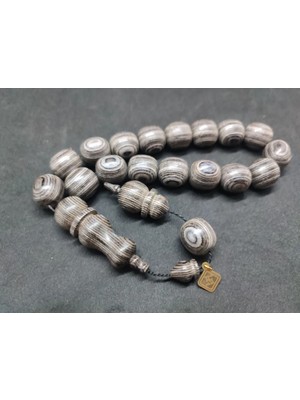 İskeçe Tesbih Hali̇l Hi̇lmi̇ Usta Eseri̇ Nadi̇r Tür Iri̇ Boy Maskot Doğal Kafur Ağacı