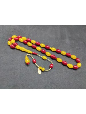 İskeçe Tesbih Mehmet Mercan Usta Eseri̇ Çi̇ft Kat Ci̇lalı Alman Sıkma Kehri̇bar