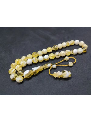 İskeçe Tesbih Şevket Alkan Usta Eseri̇ 25.12 Gr. Lübnan Mügellef Damla Kehri̇bar