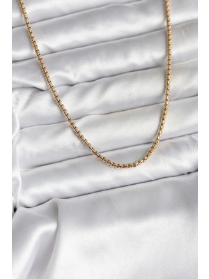 Eco Lounge 14K Gold Renk Kaplama Zincir Model cm Kadın Kolye