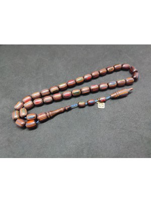 İskeçe Tesbih Hali̇l Hi̇lmi̇ Usta Eseri̇ Nadi̇r Tür Iri̇ Boy Doğal Kafur Ağacı