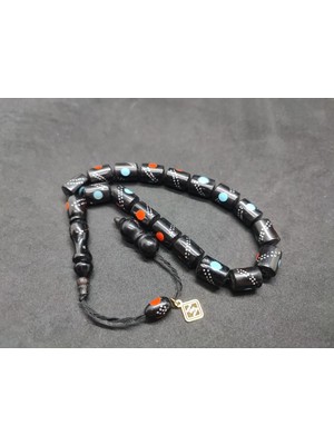 İskeçe Tesbih Hali̇l Hi̇lmi̇ Usta Eseri̇ Mi̇ne Işlemeli̇ Düşük Ayar Gümüş Çakımlı Maskot Kuka