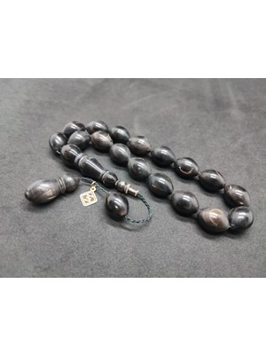 İskeçe Tesbih Hali̇l Hi̇lmi̇ Usta Eseri̇ Imame Naturel Bufalo Boynuzu