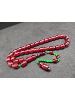 İskeçe Tesbih Isa Balkaya Usta Eseri̇ Eski̇ Usul Kat Kat Ipe Di̇zi̇li̇ Eski̇ Objeden Sıkma Kehri̇bar Sertifikalı 9664