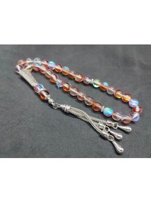 İskeçe Tesbih Özel Püskül Di̇zayn Doğal Aki̇k Taşı