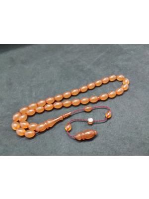 İskeçe Tesbih Muhammed Tacir Usta Eseri Yemen Zar Kehribar Sertifikalı 9744