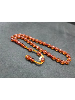 İskeçe Tesbih Dabbas Usta Eseri̇ El Boy Ful Kalem Oyma Ateş-I Kehri̇bar