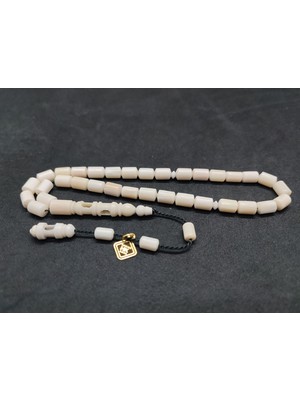 İskeçe Tesbih Hakan Kaya Usta Eseri Kuka Kombinli El Boy Deve Kemiği Sertifikalı 9564