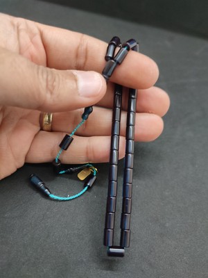 İskeçe Tesbih Serdal Akdeniz Usta Eseri Bilek Boy (Küçük Boy) Ok Gibi Bir Sıkma  Kehribar Sertifikalı 9591