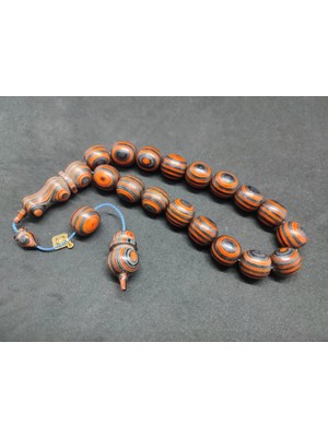 İskeçe Tesbih Hali̇l Hi̇lmi̇ Usta Eseri̇ Nadi̇r Tür Iri̇ Boy Maskot Doğal Kafur Ağacı