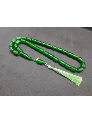 İskeçe Tesbih Ebu Zeyn Usta Eseri̇ Imzalı Iri̇ Boy 12 Kat Ipe Di̇zi̇li̇ Eski̇ Usul Sıkma Kehri̇bar