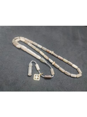 İskeçe Tesbih Hakan Kaya Usta Eseri̇ Alaca Renk El Boy Naturel Koç Boynuzu