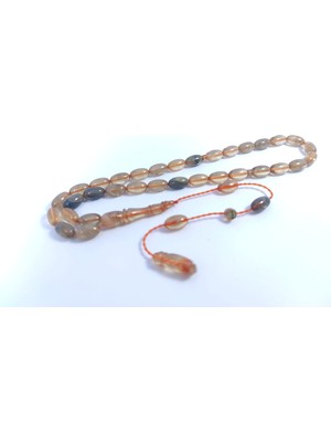 İskeçe Tesbih Muhammed Tacir Usta Eseri Objeden Eski Ateş-I Kehribar Sertifikalı 9736