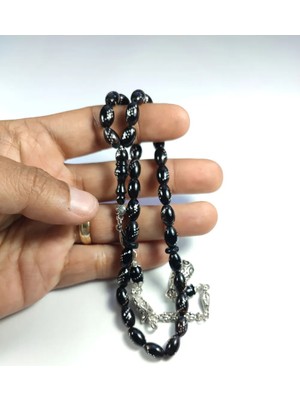 İskeçe Tesbih Alman Gümüş Püküllü Gümüş Çakımlı Yusur (Deni̇z Mercanı)