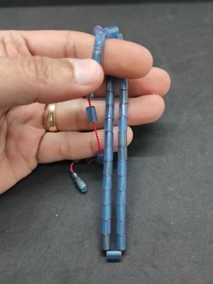 İskeçe Tesbih Serdal Akdeniz Usta Eseri Bilek Boy (Küçük Boy) Ok Gibi Bir Ateş-I Kehribar Sertifikalı 9583