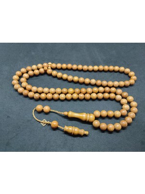 İskeçe Tesbih Hali̇l Hi̇lmi̇ Usta Işi̇ Imzalı Afri̇ka Ovengol Ağacı Namaz Tesbi̇hi̇